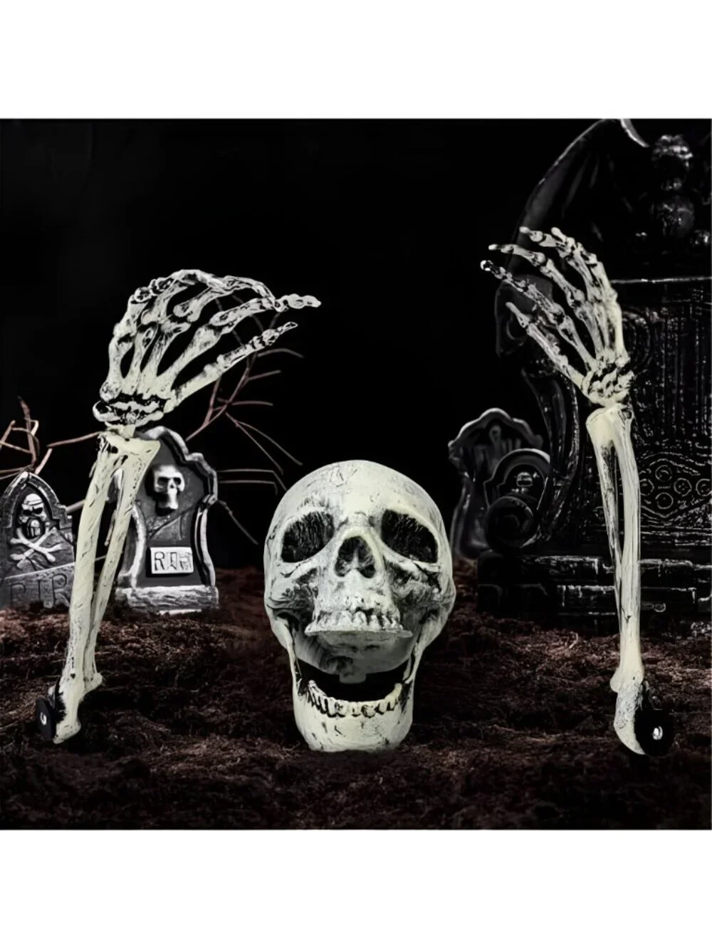 3 Pack Halloween Decor Outdoor Skeleton Stakes for Yard,Lawn,Graveyard